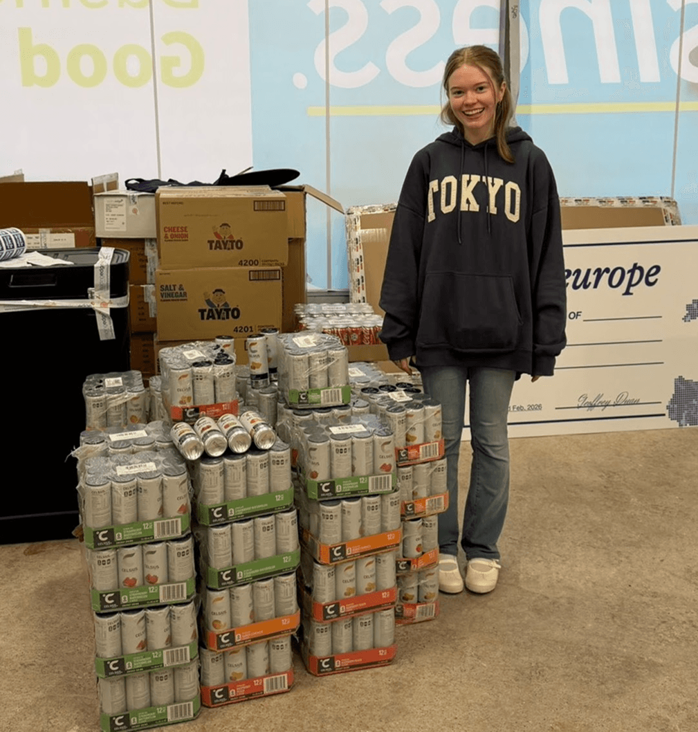 Selfie with Celsius cans